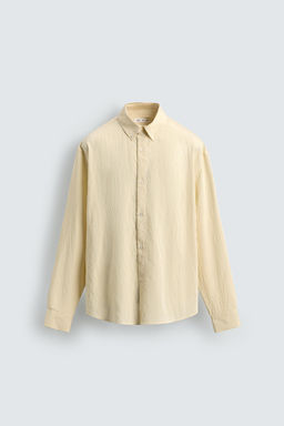 CAMISA FLUIDA RAYAS / Amarillo - Zara фото 7