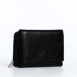 Кошелёк на кнопке, цвет чёрный