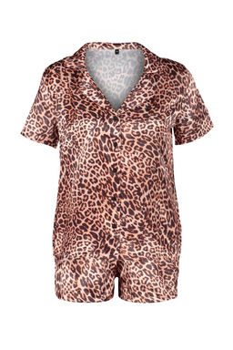 Trendyolmilla Pembe Cok Renkli Leopar Desenli Saten Sortlu Dokuma Pijama Tak?m? THMSS20PT0158 фото 23