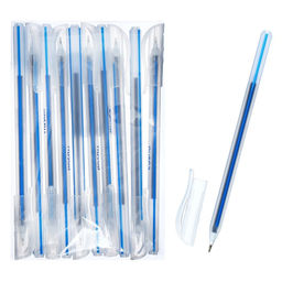 Набор ручек шариковых 10 штук TRIANGLE узел 0.7мм, чернила синие премиум, микс