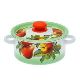 Кастрюля, 2 л, пластмассовая ручка, тонирование МИКС