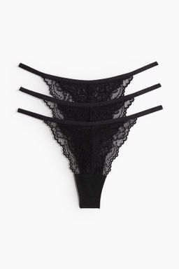 Pack de 3 bragas Thong de encaje - H&m фото 10