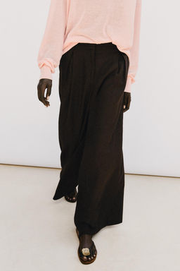 PANTAL?N ANCHO CON LINO / Marr?n - Zara фото 2