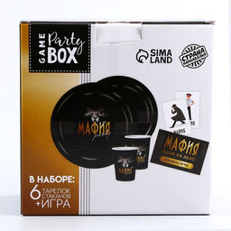 Набор бумажной посуды Мафия: 6 тарелок, 6 стаканов - Страна карнавалия фото 14