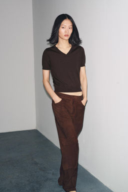 100% WOOL SHORT SLEEVE TOP - Zara фото 10