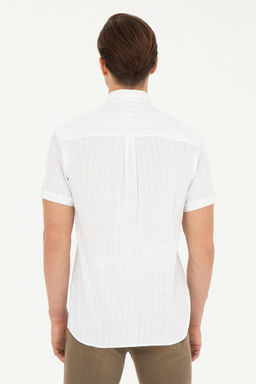 Мужская синяя рубашка с коротким рукавом - U.s. polo assn фото 5