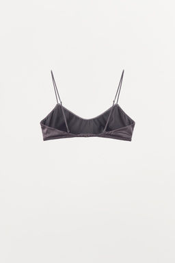SATIN RIBBED BRALETTE - Zara фото 3