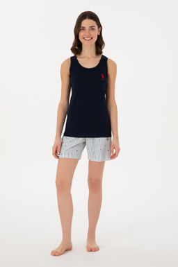 Kad_n Lacivert Pijama Tak_m_ Sepette S_rpriz _ndirim