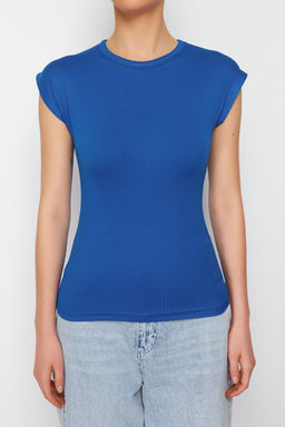 Saks Premium Viskoz/Yumusak Kumas Vucuda Oturan Ay Kol Esnek Orme Bluz TWOSS23BZ00992