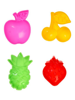 Набор 4 формочки Фрукты-ягоды (вишня, яблоко, ананас, клубника)