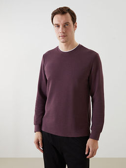 Bisiklet Yaka Uzun Kollu Erkek Sweatshirt