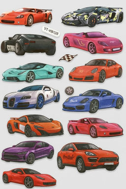 Наклейки объемные Car (9*22,5 см)