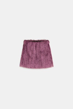 FRINGED SHORT SKIRT - Zara фото 14