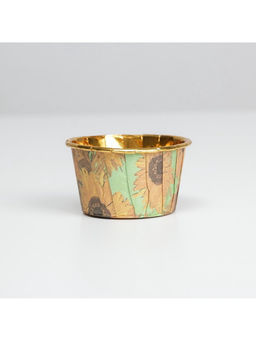 Цена за 50 шт. Форма для выпечки кексов и капкейков, кондитерская упаковка, «Подсолнухи», 7 х 4 х 5 см