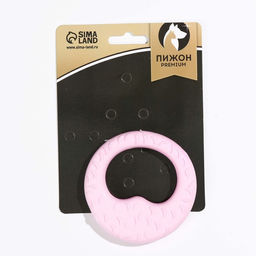 Игрушка плавающая для собак Звено Пижон Premium, вспененный TPR, 8 см, розовая  фото 3