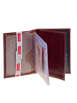 Обложка для паспорта и автодокументов из искусственной кожи, цвет коричневый - Greta фото 2