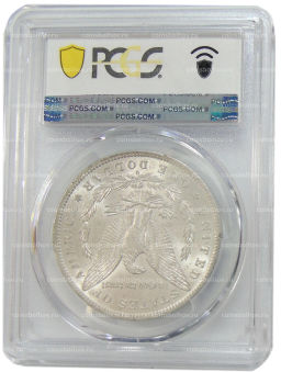 1 доллар 1884 года O США Доллар Моргана (в слабе PCGS MS63)