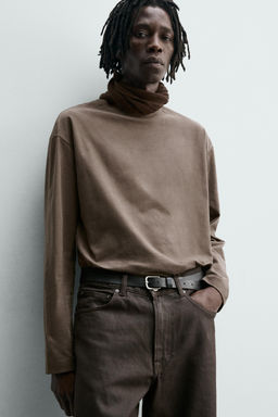 WASHED LONG SLEEVE T-SHIRT - Zara фото 4