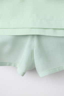 FALDA TAFETA DETALLE CINTURA / Lima claro - Zara фото 4