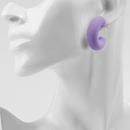 Серьги кольца QF Гламур, набор 3 пары, разноцветный  фото 3