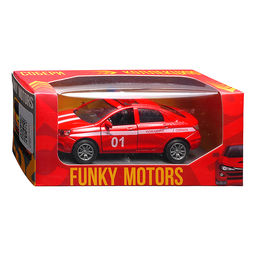 Красная инерционная машинка полицейская вид В die-cast, 1:32
