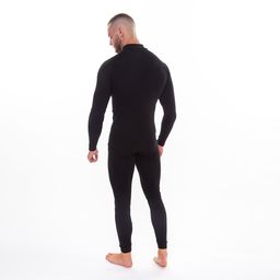 Термобельё мужское НАЧЁС (фуфайка, кальсоны) принт волк, цвет чёрный, размер 50