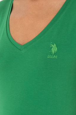 Женская зеленая базовая футболка Неожиданная скидка в корзине - U.s. polo assn фото 14