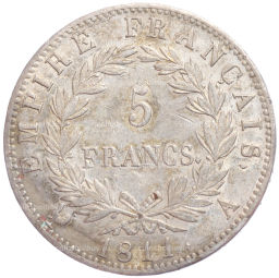 Монета 5 франков 1811 года A Франция