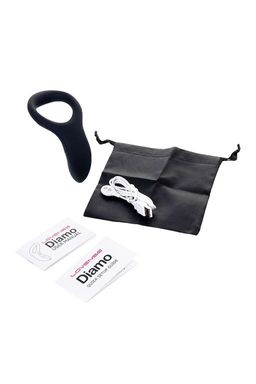 Эрекционное кольцо LOVENSE Diamo, силикон, черное, 13,3 см