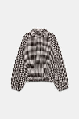 CHAQUETA CUADROS / Marr?n / Crudo - Zara фото 6