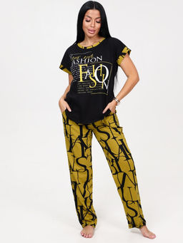 340-П ЖЕНСКАЯ ПИЖАМА (брюки) (Горчичный)