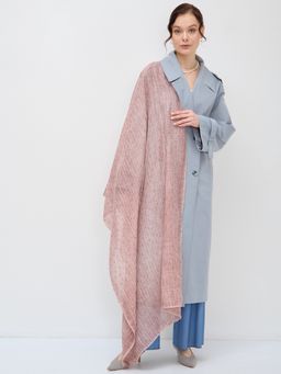 Большой красивый двусторонний палантин с необычной выработкой - Tantino фото 2