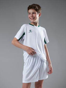 Детская футбольная форма KELME Football Suit (White/Green)
