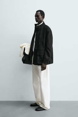 LEATHER RELAXED FIT PARKA - Zara фото 12