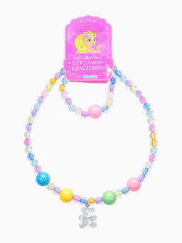 Набор детский «Выбражулька. Мишка мармеладный», 2 предмета: бусы, браслет, цветной