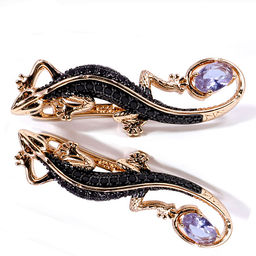 Комплект ювелирной бижутерии German Gold кольцо и серьги с Аметрином - Сандаловый дом фото 3