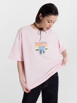 Футболка женская с принтом и надписью "wings of courage"