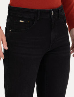 Siyah Straight Fit Jean Pantolon