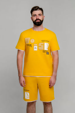 Арт. 63611 Комплект с шортами мужской 48-56 (5 шт) Цвет:горчичный - Идеал фото 9