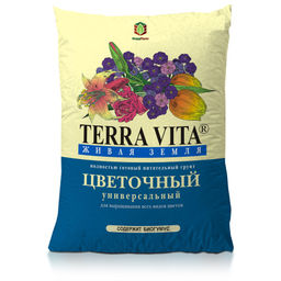 Почвогрунт для цветов "Живая Земля" 50л НПП"Фарт" / сдается 2мя местами