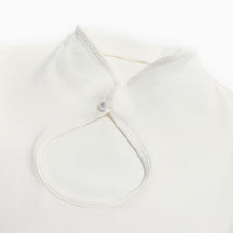 Футболка женская с вырезом MINAKU: Basic line, экрю, размер 44