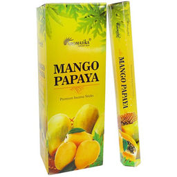 6-гр. Masala благовония Mango Papaya МАНГО ПАПАЙЯ блок 6 шт.