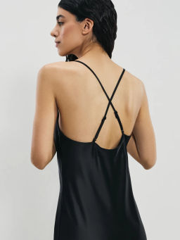 Атласное платье миди на бретелях / Zarina  фото 6