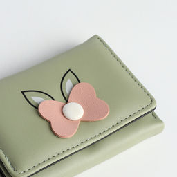 Кошелёк на кнопке, зелёный