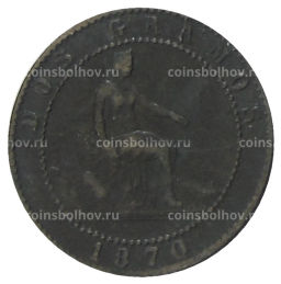 2 сентимо 1870 года Испания