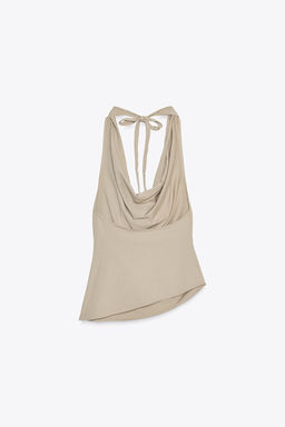 DYED EFFECT HALTER TOP - Zara фото 6