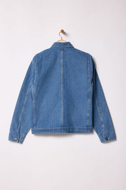 TRENDYOL MAN Mavi Unisex Regular Kot Ceket TMNSS25CE00006 - Trendyolmilla фото 8