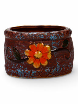 Декоративный горшок для цветов «Цветок», 8×10×10 см, керамический, Greengo