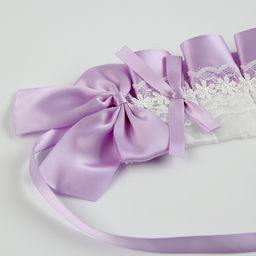 Карнавальная повязка Лолита цвет сиреневый с белым кружевом - Simaland фото 2