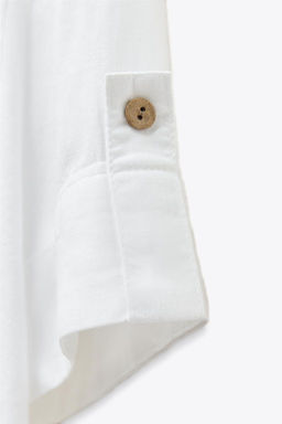 CROPPED LINEN BLEND SHIRT - Zara фото 24
